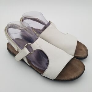 Naot Olivia Peep Toe Sandal Slingback Strappy White Women's EU 41 US 10